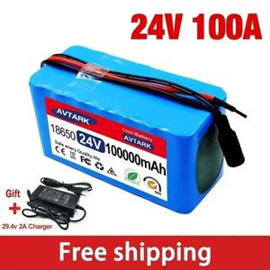 100Ah 7s3p 18650 배터리 24V 리튬 전기 자전거 오토바이 이온 팩 + 2A