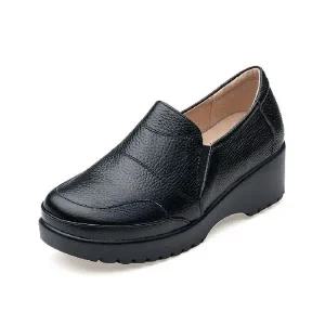 [NS홈쇼핑](빅)라파파]소가죽 바치 통굽 슈즈[35401115]