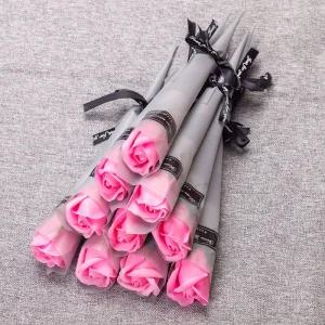 (쓰러담아) 10개입 한송이 장미 비누꽃 조화 꽃다발/꽃/선물/비누/장미꽃/다발/테이블/조화/환갑