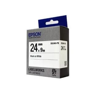 엡손 라벨테이프 SS-24K-PX 흰색 24mmX9M/리필/테이프/가격/라벨기/네임타이/스티커/라벨/가격표/프린트