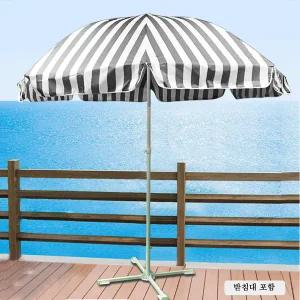 [엣모어]스트라이프 파라솔A (2.4mx2.5m) (블랙)