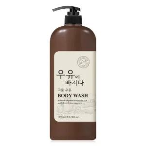[우유에 빠지다]곡물 바디워시 1500ml 초대용량 온가족 고보습 우유단백질 바디 클렌저