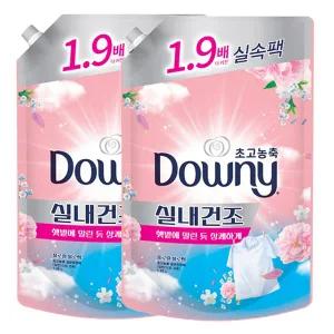 다우니 초고농축 섬유유연제 실내건조  플로럴블로썸 1.35L 리필X2개