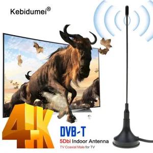 UHD안테나 TV 실내 지상파 수신기 Kebidumei DVB-TT2 5DBi 안테나 미니 DVB-T HDTV 공중 디지털 가이함