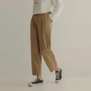 [66-120] 게지 내추럴 핀턱 배기 팬츠