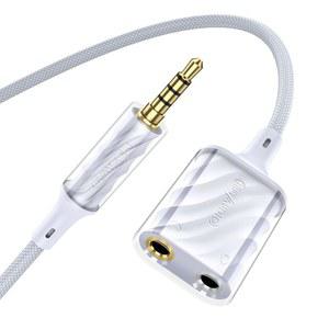 [미국배송] MOSWAG 헤드폰 마이크 스플리터 듀얼 3.5MM 여성부터 1 TRRS 남성 및 오디오 Y 노트북/XBOX/태블릿/PS4/PS5/PC 게이밍 헤드셋용 어댑터 외장 스테레오 사운드 카드 브레이드