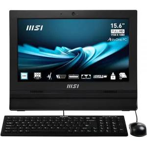 MSI PRO AP162T 15.6인치 FHD 터치스크린 올인원 PC: 인텔 셀러론 N100 4GB DDR4 128GB m.2 NVMe SSD WiFi