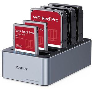 ORICO USB C 5 베이 하드 드라이브 클로너/듀플리카 하드 드라이브 도킹 스테이션 알루미늄 USB 3.2 1세대 2.5인치/3.5인치 SSD HDD 최대 20TB-6656C3