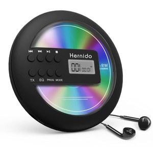 자동차용 충전식 휴대용 CD 플레이어, FM 송신기가 장착된 에르니도 디스크맨, 20시간 플레이타임 개인용 컴팩트 디스크 헤드폰이 USB MP3 미끄럼 방지 및 재생 재개