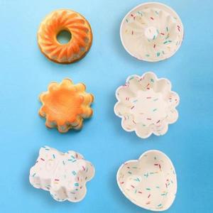 4PCS 컬러 실리콘 케이크 컵 머핀 금형 Diy 초콜릿 푸딩 사탕 베이킹 대 한 고온