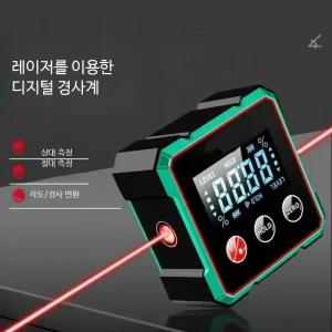 디지털 레이저 수평계 소형 경사계 정밀 측정 자석 기능 휴대용 레벨기 작업 공구