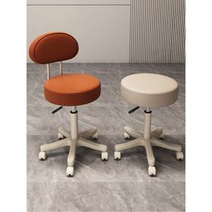 미용의자 원형 바퀴달린 진료 라이트 약국 스툴 의자