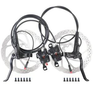 메테올라이트 시마노오엠 MT200 E-바이크 유압 디스크 브레이크 세트, 160/180/203mm 로터가 장착된 새로운 업그레이드 2핀 2피스톤 미네랄 오일 프리 블레드