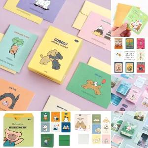 커들리 메세지 카드 세트 대용량 편지지/편지/생일/엽서/감사/축하/답례/용지/기념일/디자인/메시지/문구용