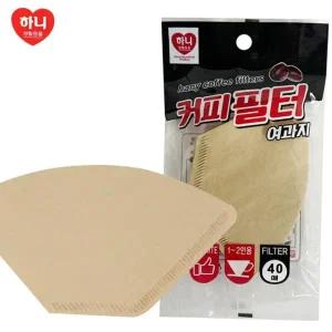 커피여과지 하니 종이필터 핸드드립 커피여과지(1-2인용) 40매