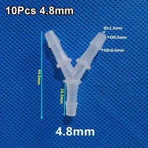 10Pcs 내구성 2.4-15.8mm Y 형 티 커넥터 PP PE 소프트 3 웨이 수족관 물고기 탱크 피팅 용 플라스틱 호스