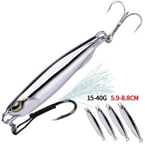 긴 주조 인공 워블러 가라앉는 금속 트 20g 30g 10g 루어 1PC 스윔베이트 15g 미끼 40g 낚시 하드 지그