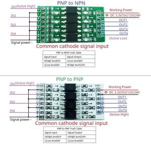 4채널 3.3V 5V 12V 24V 디지털 로직 레벨 컨버터 모듈 광절연 GPIO (아두이노 Pi Pico ESP82 NodeMCU ESP82