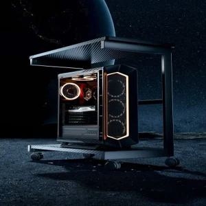 컴퓨터본체 선반 이동식 받침 수납 트레이 본체 거치대 이동식받침 사무실 정리