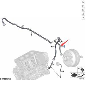 11667613026 브레이크 진공 파이프, BMW F20 F21 F22 F23 F30 F31 F34 F36 F80 F82 F83 F87 용