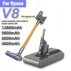 다이슨 V8 앱솔루트 코드 프리 진공 청소기 교체용 배터리, 휴대용 21.6V, 12800mAh, 100% 새 제품