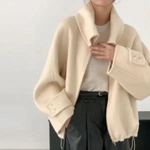[헤레이스] 울100 에이미 블루종 핸드메이드 YMSH25FW219_P408370892