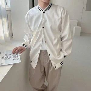 남성 바시티 데일리 경량 자켓 봄버 점퍼 간절기 아우