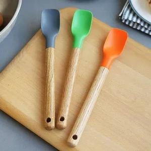 컬러 손잡이 알뜰주걱 스파츌라 우드 고급 1P (48DCO)
