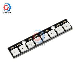LED PCB 보드, WS2812 RGB 5050, 8 비트, 1x8 픽셀 패널 매트릭스 스크린, IC 모듈, 800Kbps, 2 개/로트