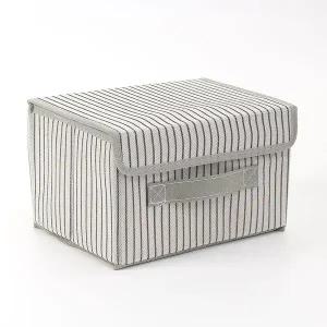 접이식 줄무늬 리빙박스 26x21cm 옷정리함 옷장정리 패브릭리빙박스