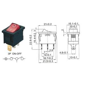 5Pcs 로커 스위치 on-off 2 핀 3 4 선박 유형 LED 전원 공급 장치 6A 250V 10A