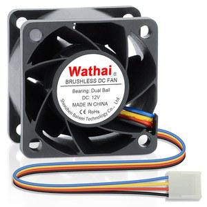 와타이 40mm PWM 서버 팬 12V 4핀 CPU 정압 듀얼 볼 고속 1U 서버, 쿨러 GPU PSU NAS DVR 40x40x28mm DC 12
