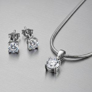 메종드쉬 모이사나이트 세트 귀걸이 목걸이 뱀줄 5부