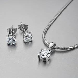 [메종드쉬] 모이사나이트 세트 귀걸이 목걸이 뱀줄 5부