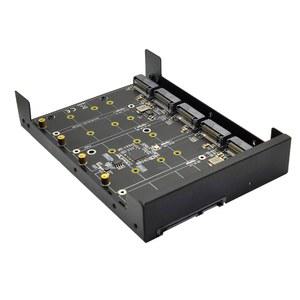 금속 케이스 4/5 포트 B M 키 2 SATA SSD to 3 5 인치 SATA3 0 6Gb JBOD 어댑터 카드 인클로저 소켓 M2 NGFF 박스 포함