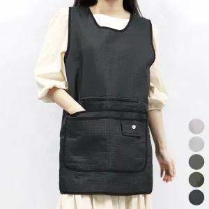 DRM01 누빔 원피스 겹주머니 앞치마 깔깔이 겨울