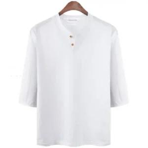 빅사이즈 2XL 3XL 면티 슬라브 7부 헨리넥 티셔츠 NR580T