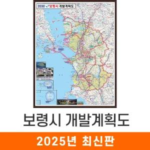 보령시 개발계획도 / 액자(小) 소형 79x110cm 보령 개발도 계획도 전도 지도 지도코리아