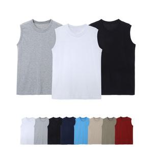 후렌치 면나시 민소매 티셔츠/남녀공용 무지 면티