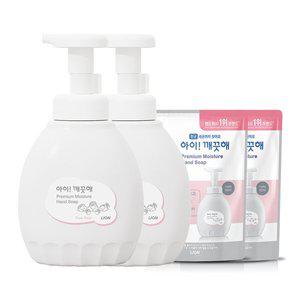[아이깨끗해] 프리미엄 퓨어로즈 450ml용기 x 2개 + 400ml리필 x 2개