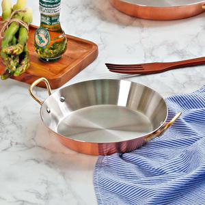 황동 구리 빠에야팬 브런치팬 20 빈티지 양수 동 냄비