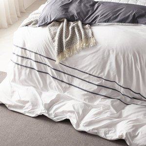 [SDECO]LEO 마이크로화이바 진드기방지 이불커버Q 화이트투톤