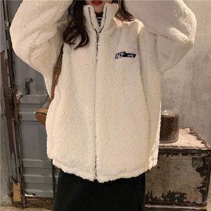 후리스 양털 자켓 빅사이즈 하이넥 집업 뽀글이 여자 점퍼