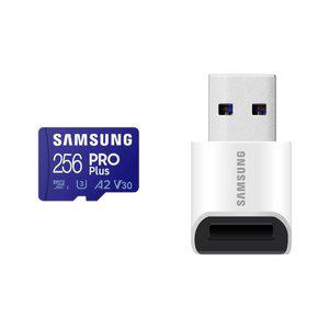 [삼성]전자 정품 마이크로SD PRO Plus 256G+리더기 신형 MD256SB/KR 메모리카드 D
