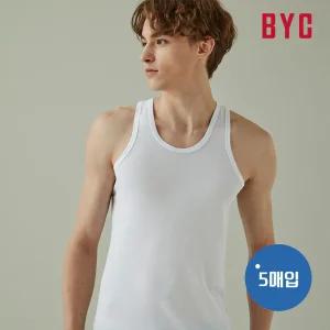 [BYC][BYC 본사] 에어로쉬 5매입 런닝 OEW0005  백색 민소매 런닝 5매입