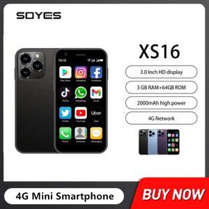 듀얼 미니 SIM 안 SOYES 2000mAh 64GB 스마트폰 휴대폰 HD 인치 5MP XS16 쿼드 10 3 휴대폰 3GB 4G 대기 이드 코어 소형 LTE