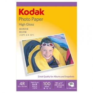 코닥 포토용지 고광택 사진용지 4x6 180g (100매) (5740 306) 잉크젯 프린터 전용