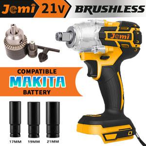 롱볼렌치 Jemi Tool 브러시리스 충전식 임팩트렌치 1/2 임팩트건 강력충격기 최대토크 520N m 목전지에 적합하다