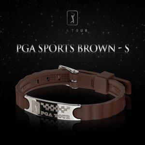 PGATOUR 스포츠실버 게르마늄 99.99% 팔찌 브라운