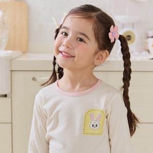 [키키스토리] 미니래핏_옐로우 코튼모달 긴팔 실내복